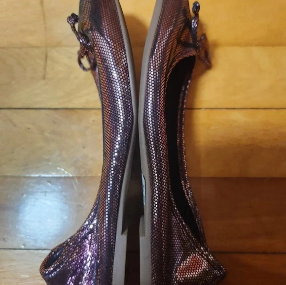 Schutz Damaris Metallic Leather Ballet Flats - Picture 7 of 7